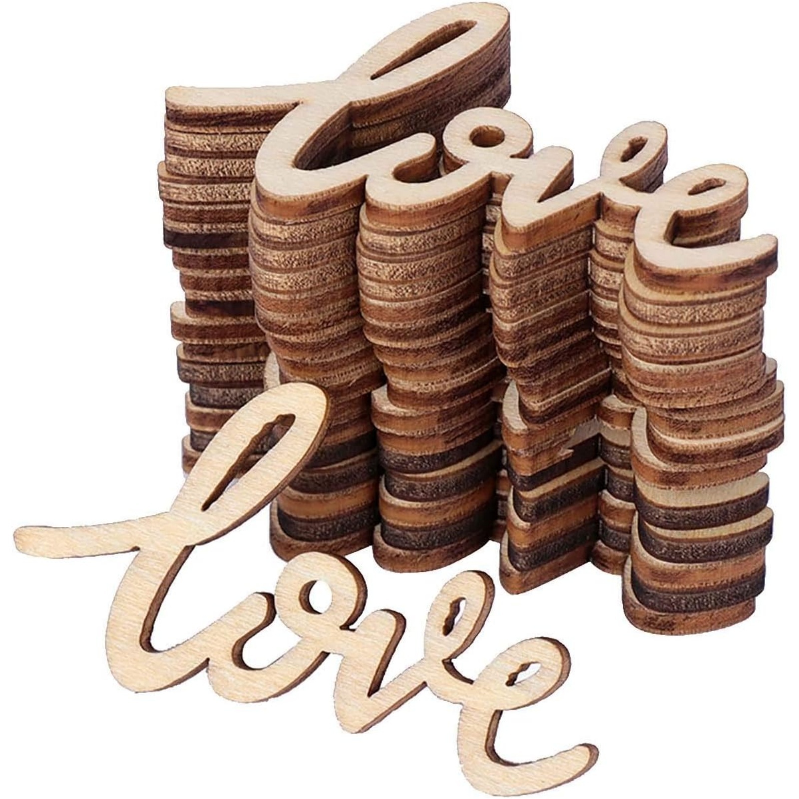 Christmas Craft Embellishment - 18/36 Pcs Little Love Wood Crafts