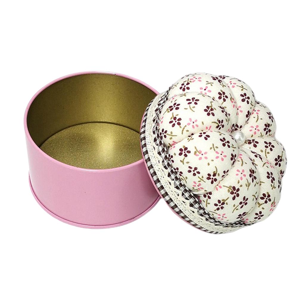 Craft Embellishment Storage - Cloth Pincushion with Storage Box for