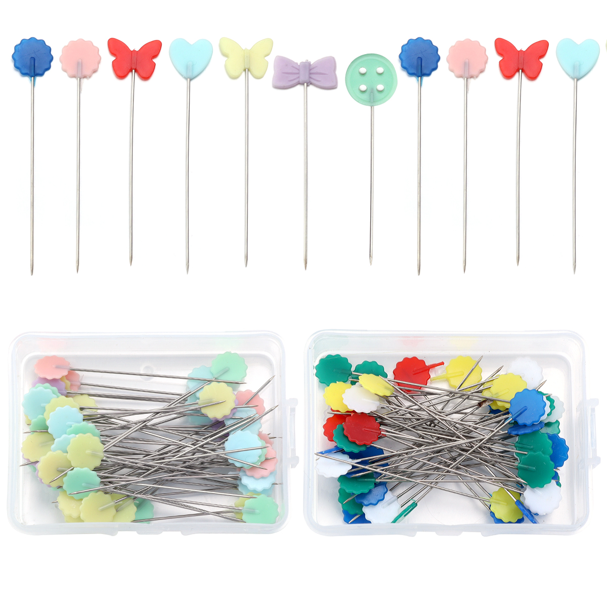 Craft Embellishment Storage - 50pcs/box Stainless Steel Dressmaking Pins Embroidery