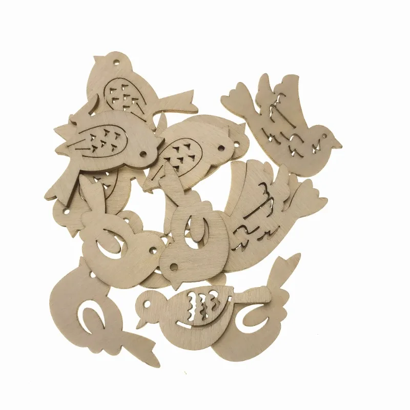 50pcs Wooden Bird Pattern DIY  - đánh giá và giá Embellishments For Scrapbooking