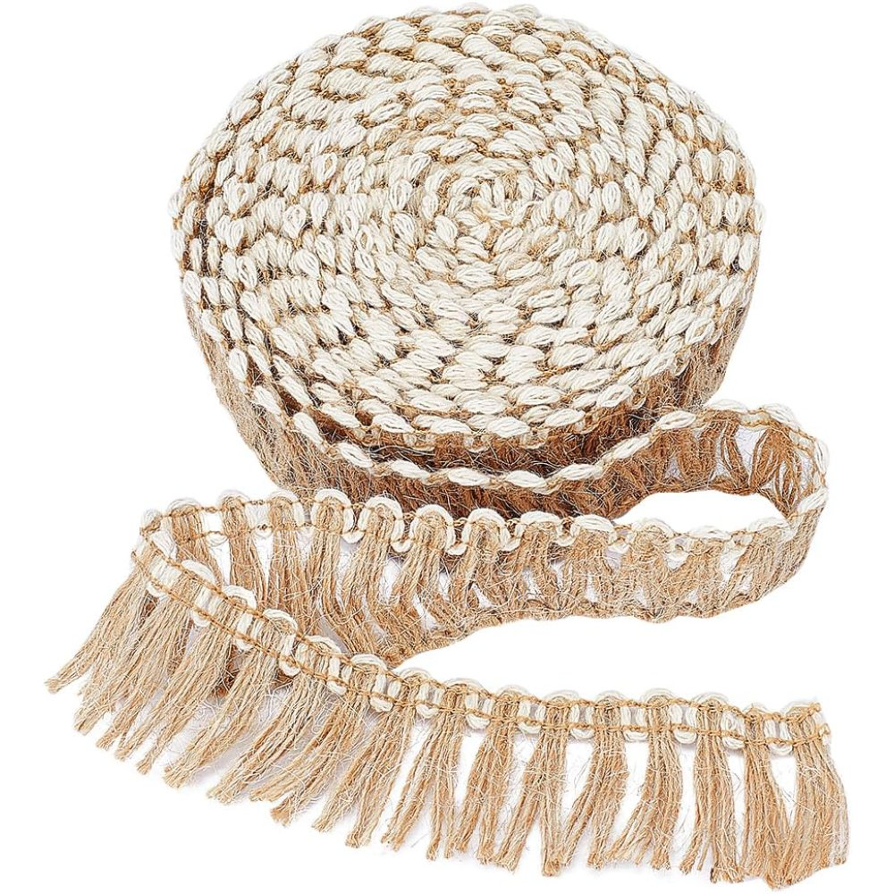 5 Meters Burlap Fringe Tassel  - đánh giá và giá Tassel Fringe Trim