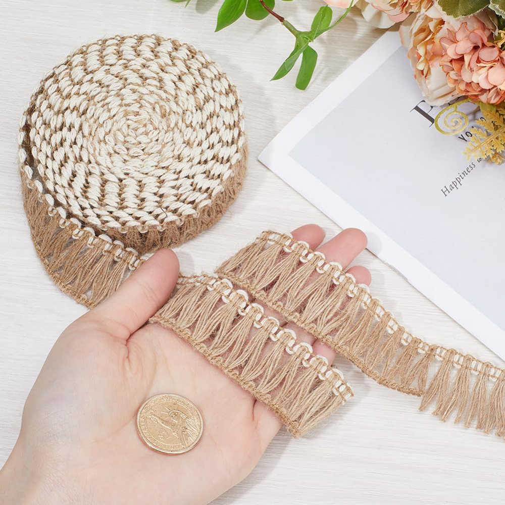 5 Meters Burlap Fringe Tassel  - đánh giá và giá Tassel Fringe Trim