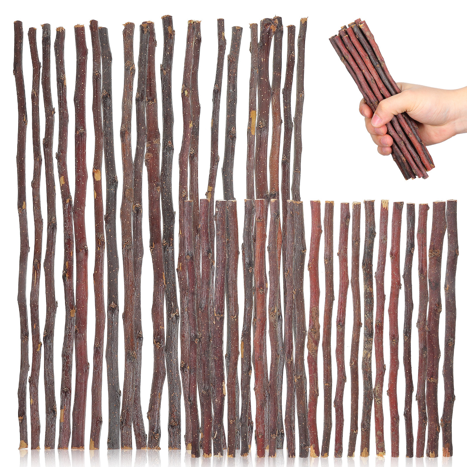 40Pcs DIY Wooden Sticks Natura - đánh giá và giá Embellishment Crafts