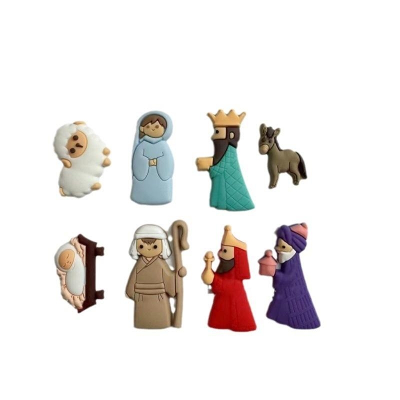 652F 9Pieces Nativity Scene Ch - đánh giá và giá Christmas Craft Embellishment