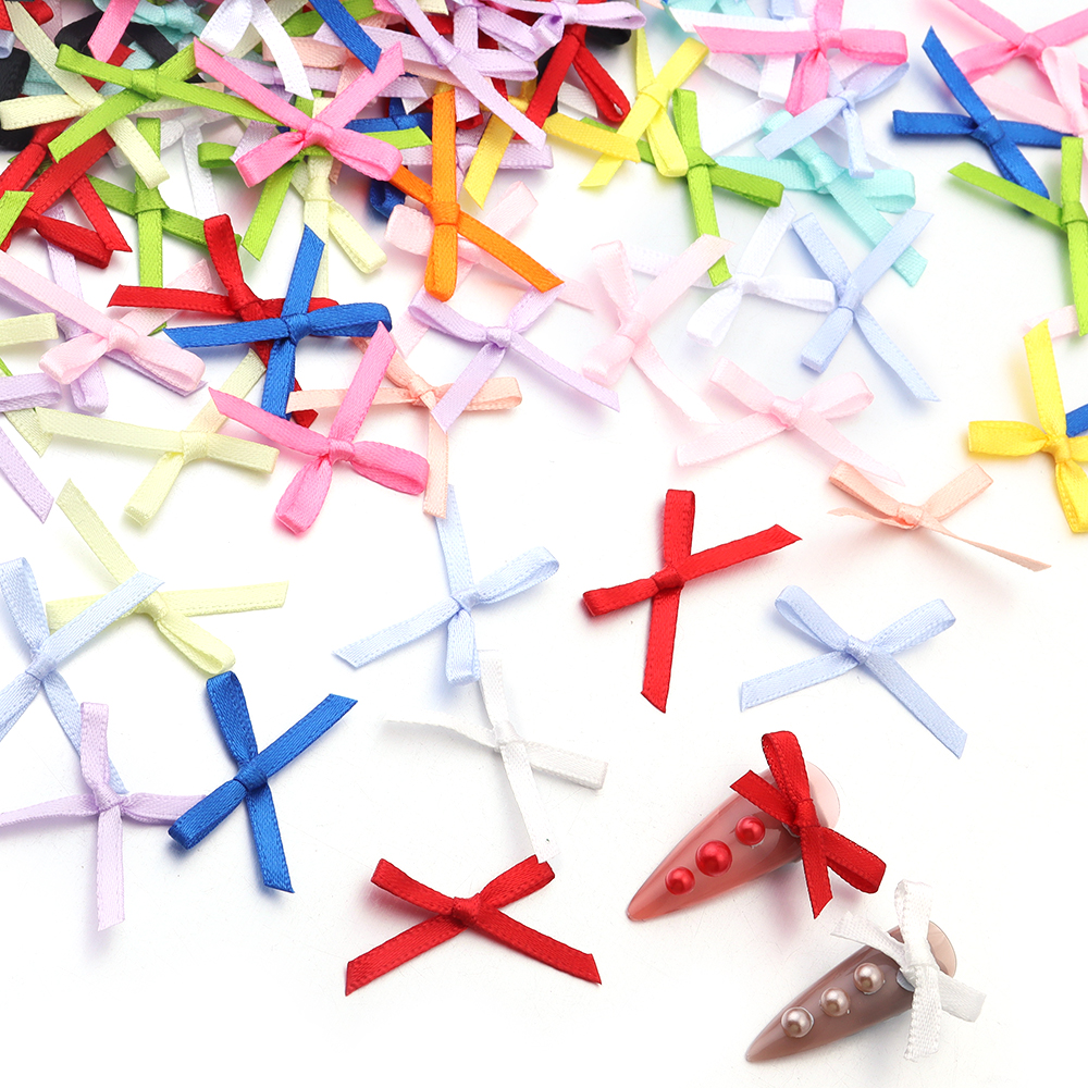 50Pcs 2.5x3cm Ribbons Mini Sat - đánh giá và giá Embellishments For Scrapbooking