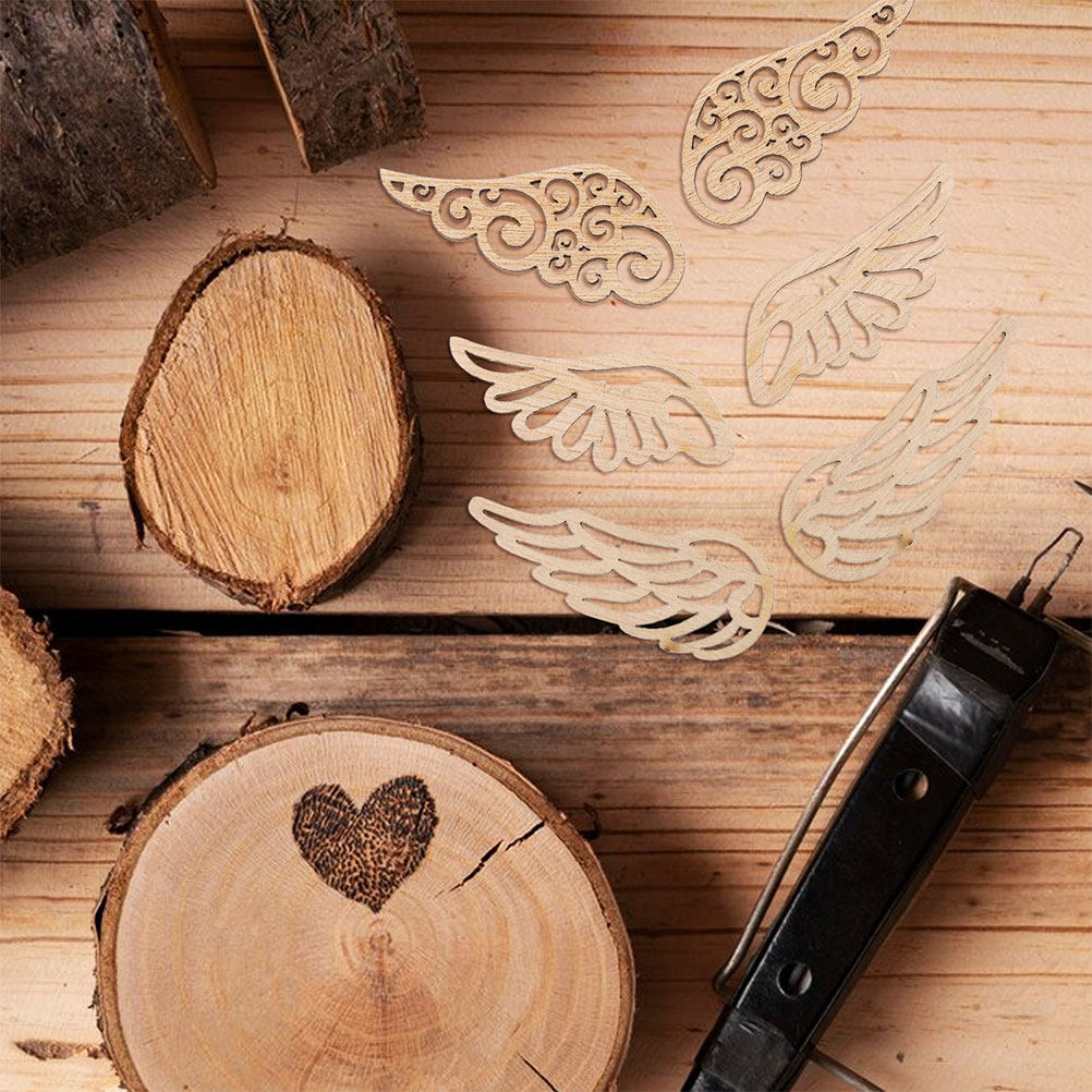 80Pcs Vintage Wooden Angel Win - đánh giá và giá Christmas Craft Embellishment