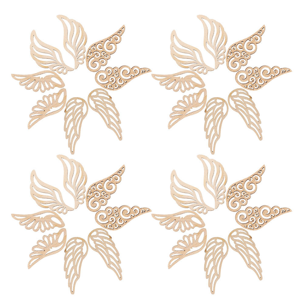 80Pcs Vintage Wooden Angel Win - đánh giá và giá Christmas Craft Embellishment
