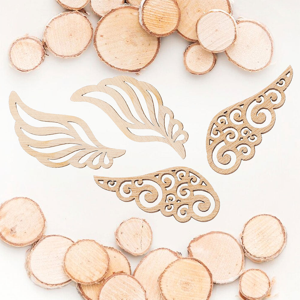 80Pcs Vintage Wooden Angel Win - đánh giá và giá Christmas Craft Embellishment