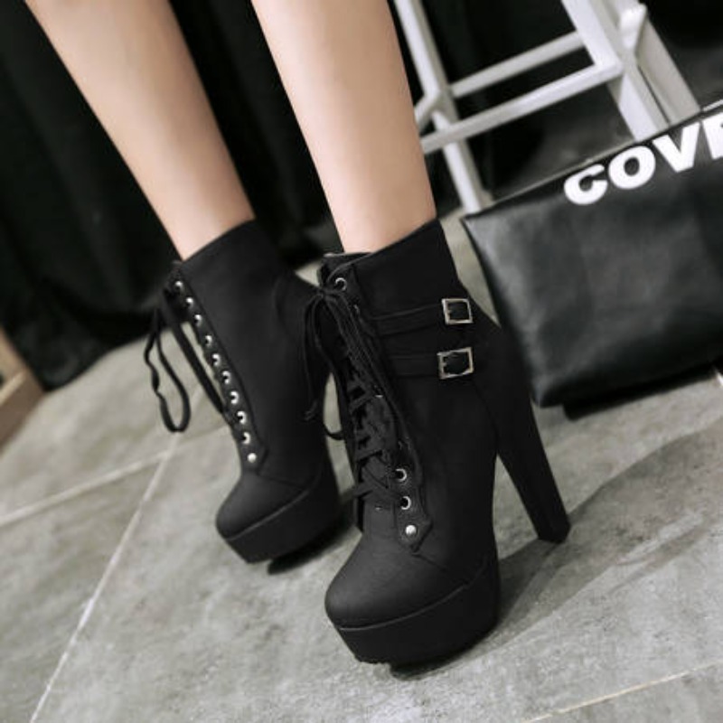 Winter Women Platform Ankle Bo - đánh giá và giá Guipure Lace Panel