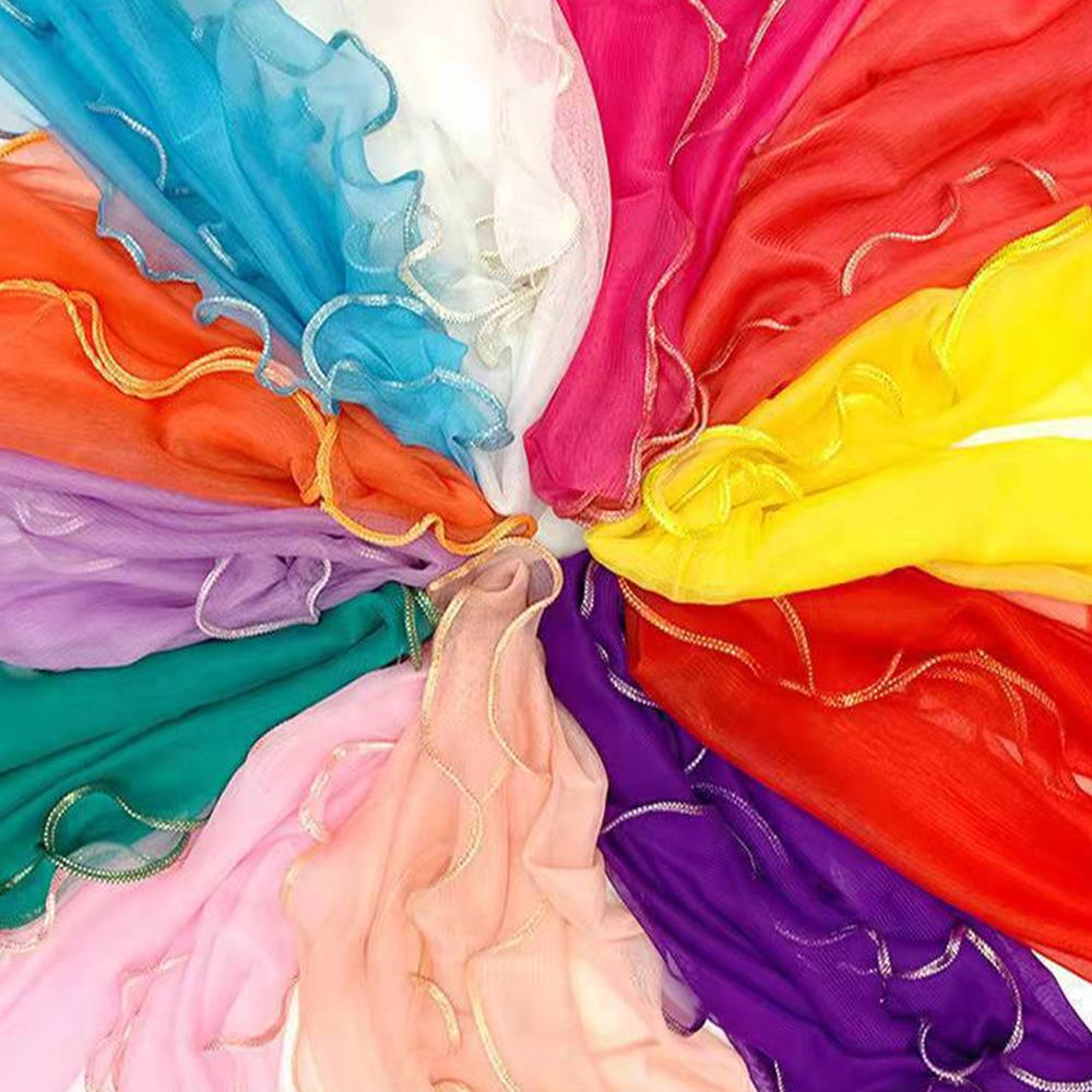 Lightweight Hijab Silk Shawl W - đánh giá và giá Tassel Fringe Trim