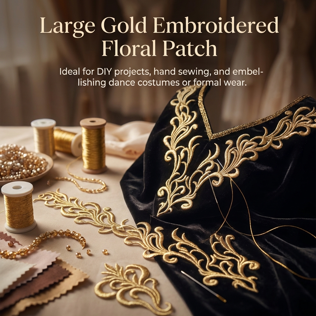 Large Embroidered Collar Flowe - đánh giá và giá Applique Patch Flower