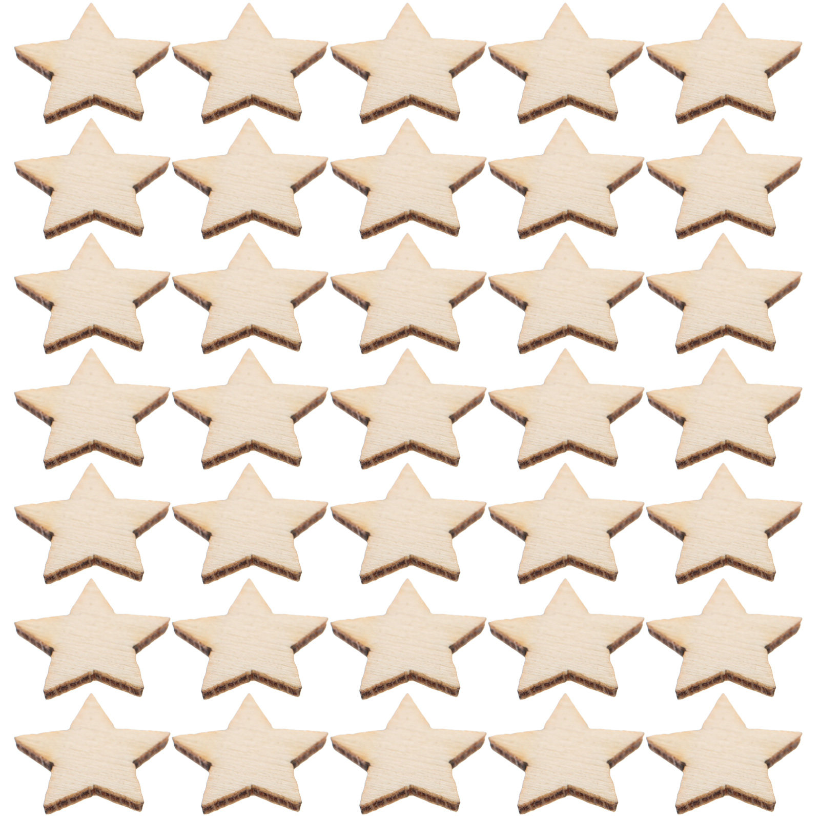 50Pcs Mini Wooden Star Cutouts - đánh giá và giá Christmas Craft Embellishment