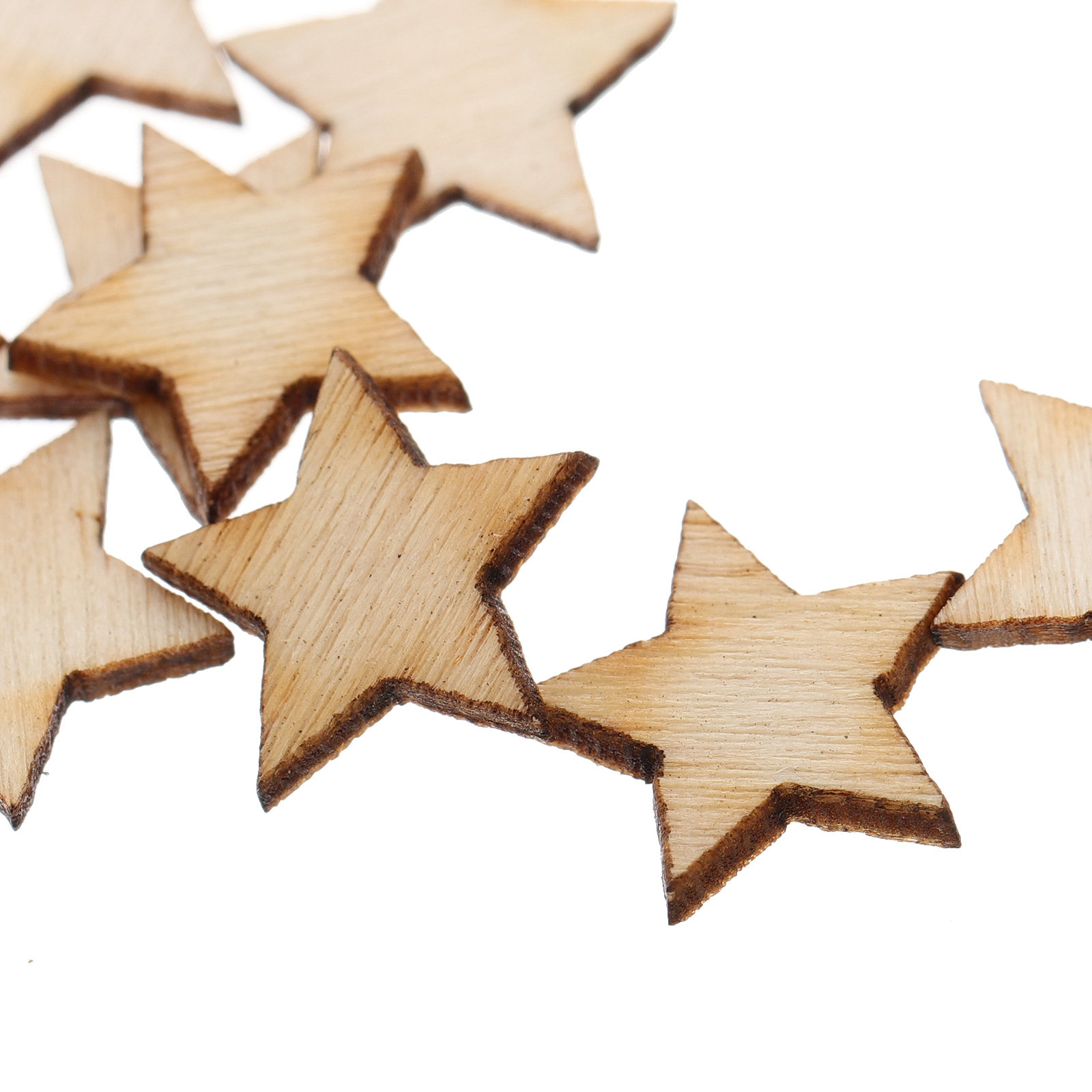 50Pcs Mini Wooden Star Cutouts - đánh giá và giá Christmas Craft Embellishment