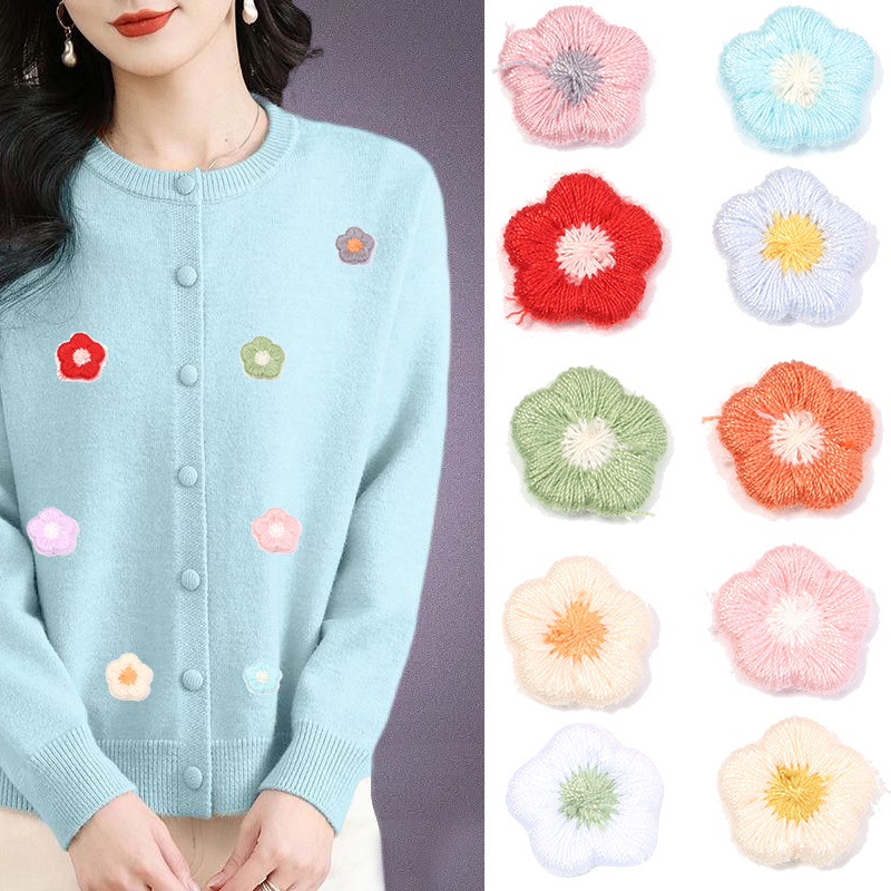 50pcs/lot Mini Plum Blossom Fl - đánh giá và giá Applique Patch Flower