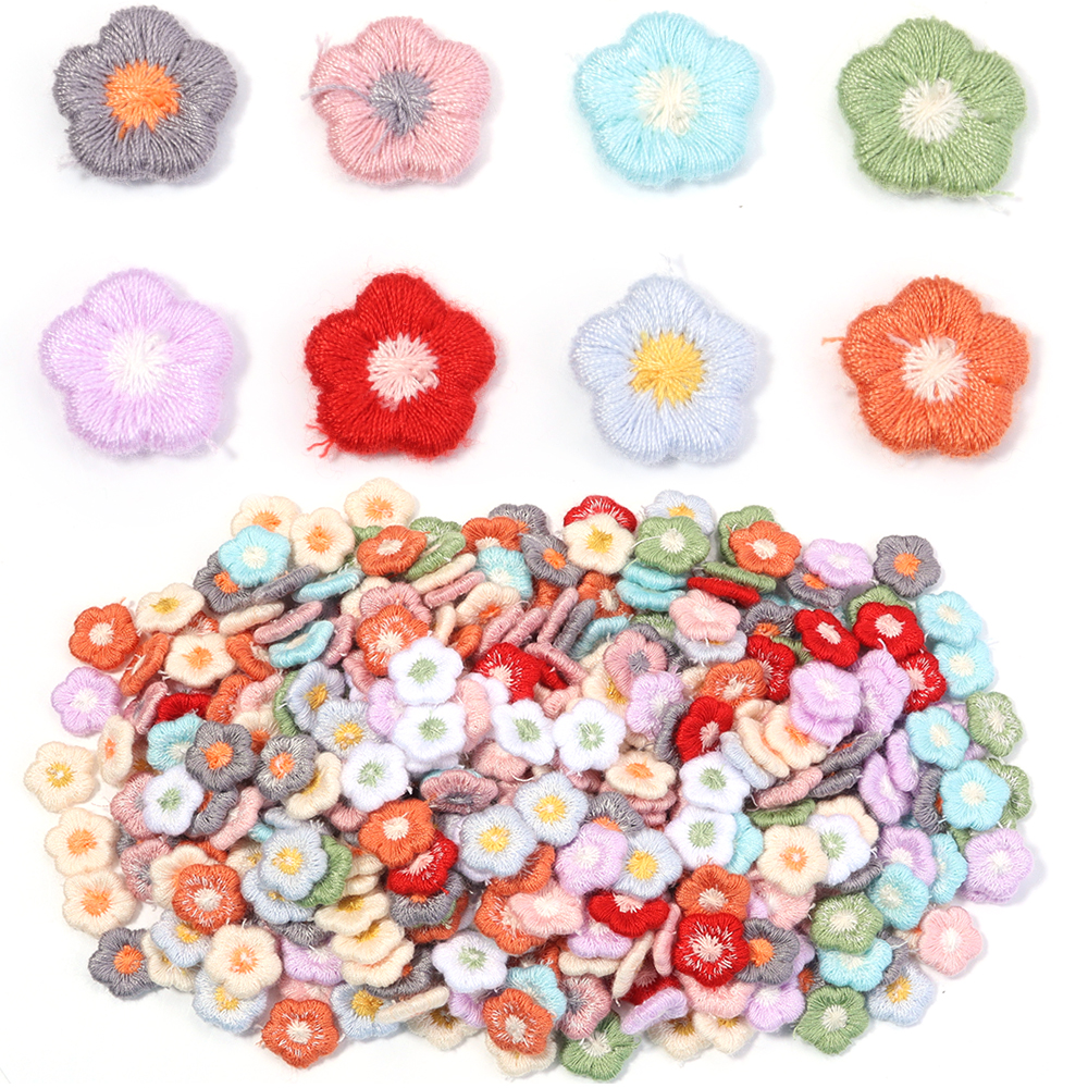 50pcs/lot Mini Plum Blossom Fl - đánh giá và giá Applique Patch Flower
