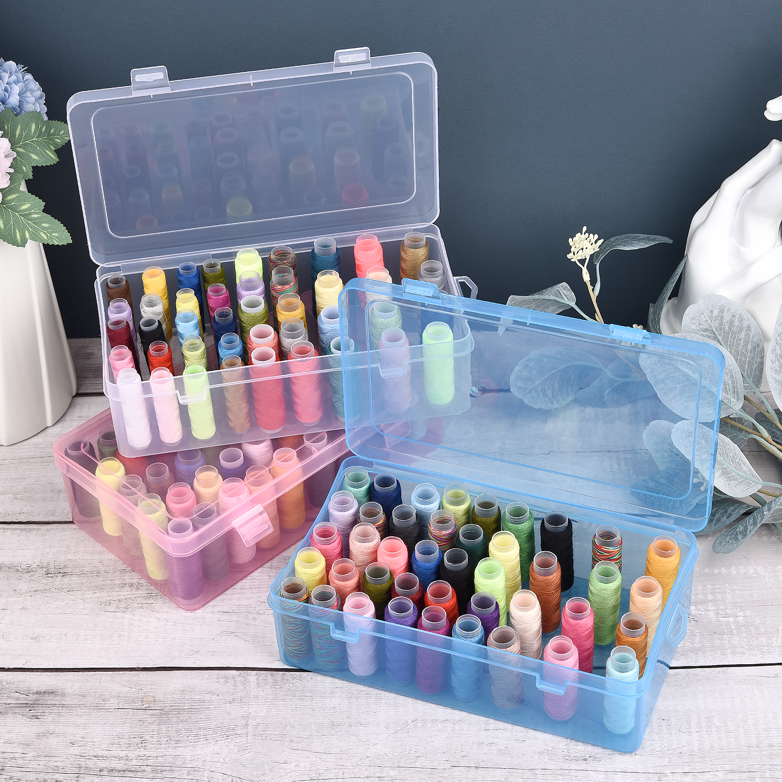 New Sewing Thread Box 42 Piece - đánh giá và giá Craft Embellishment Storage