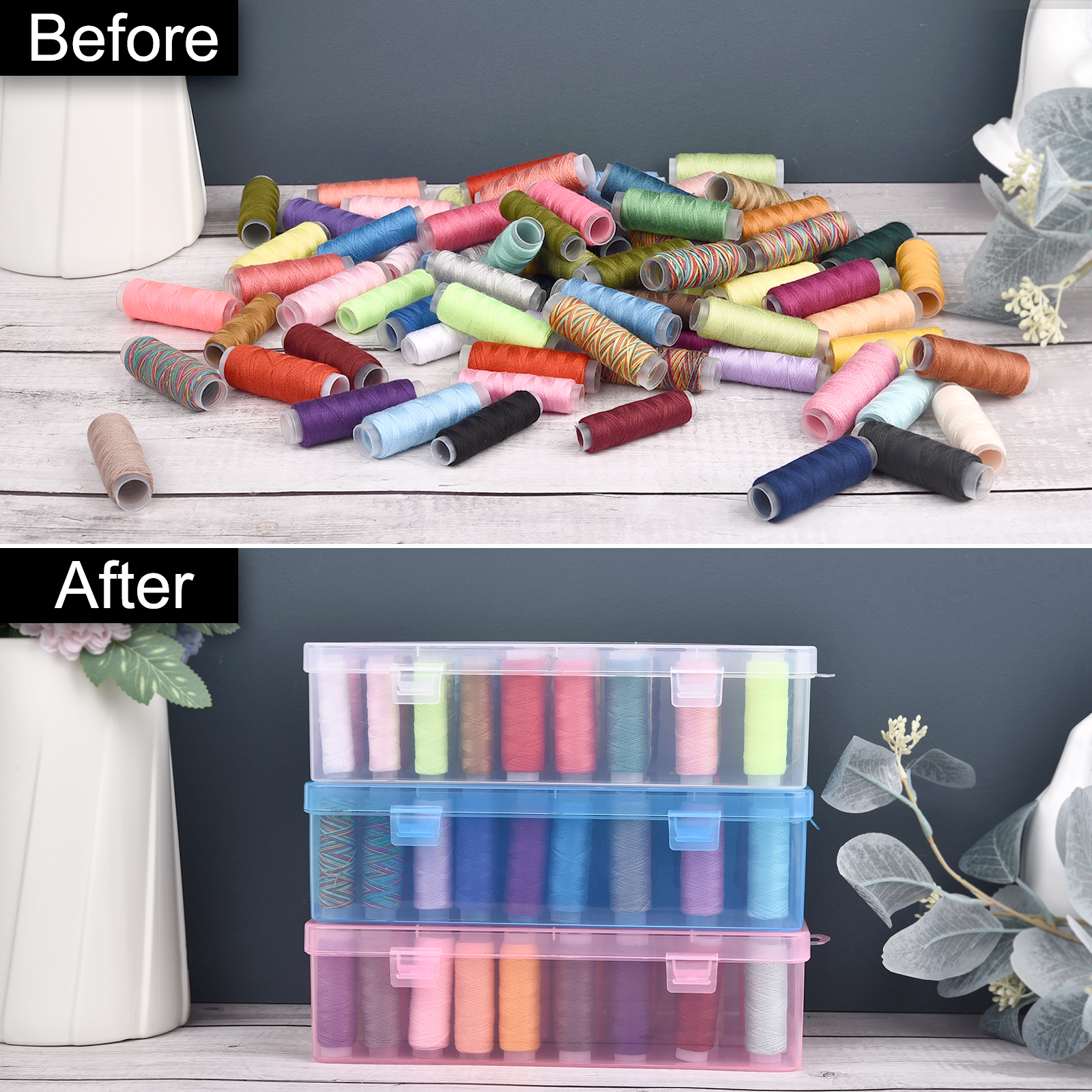 New Sewing Thread Box 42 Piece - đánh giá và giá Craft Embellishment Storage