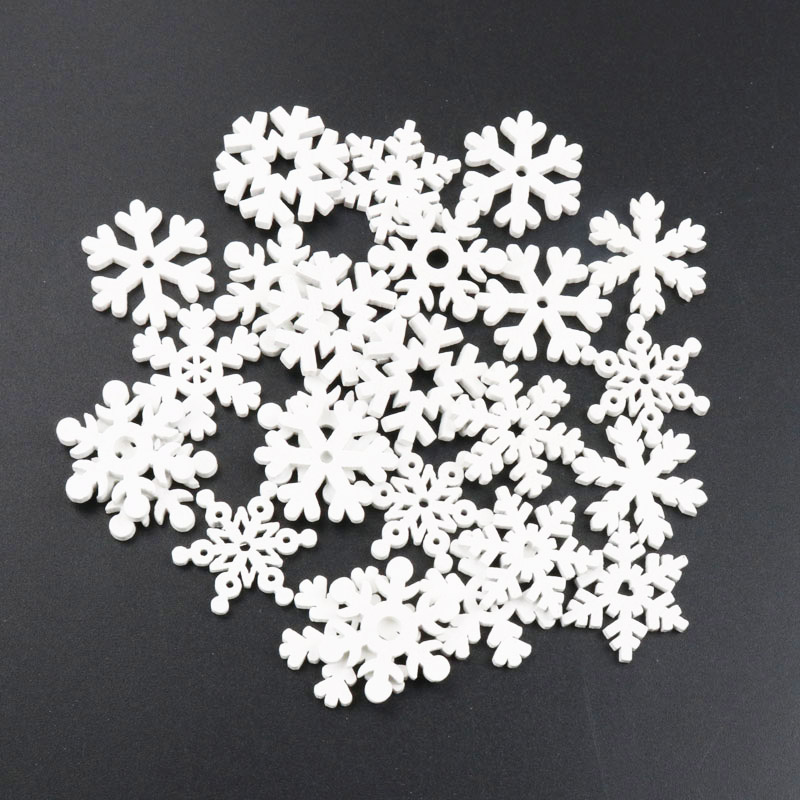 20Pcs Wooden Christmas Snowfla - đánh giá và giá Christmas Craft Embellishment