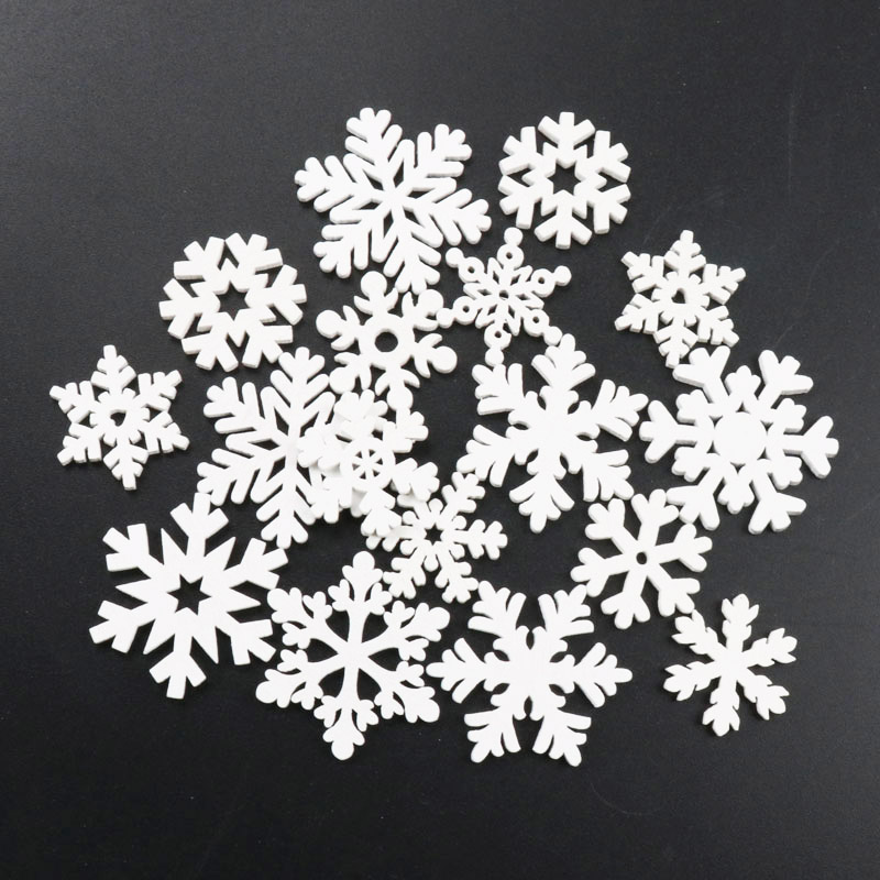 20Pcs Wooden Christmas Snowfla - đánh giá và giá Christmas Craft Embellishment