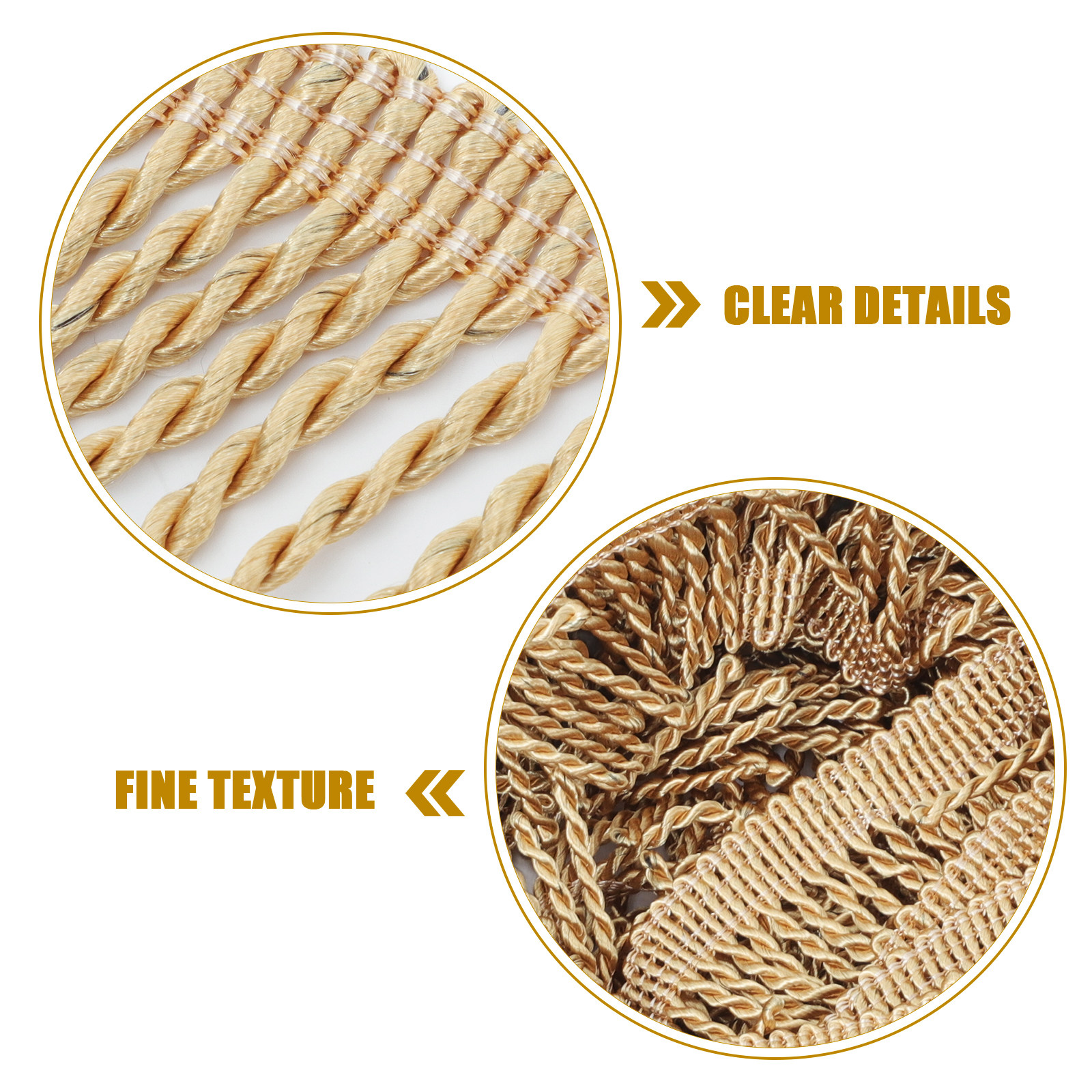 Gold Curtain Fringe Trim Polye - đánh giá và giá Tassel Fringe Trim