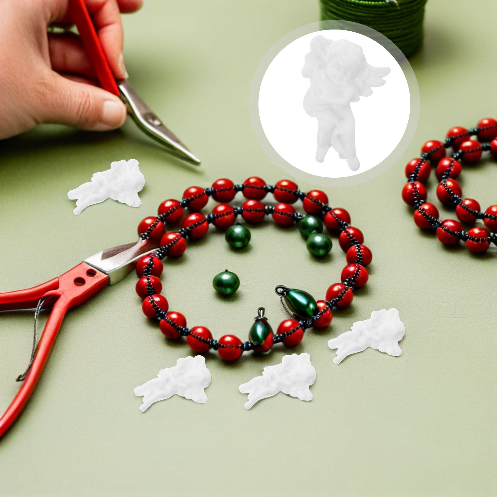 100Pcs Resin Angel Miniatures  - đánh giá và giá Christmas Craft Embellishment
