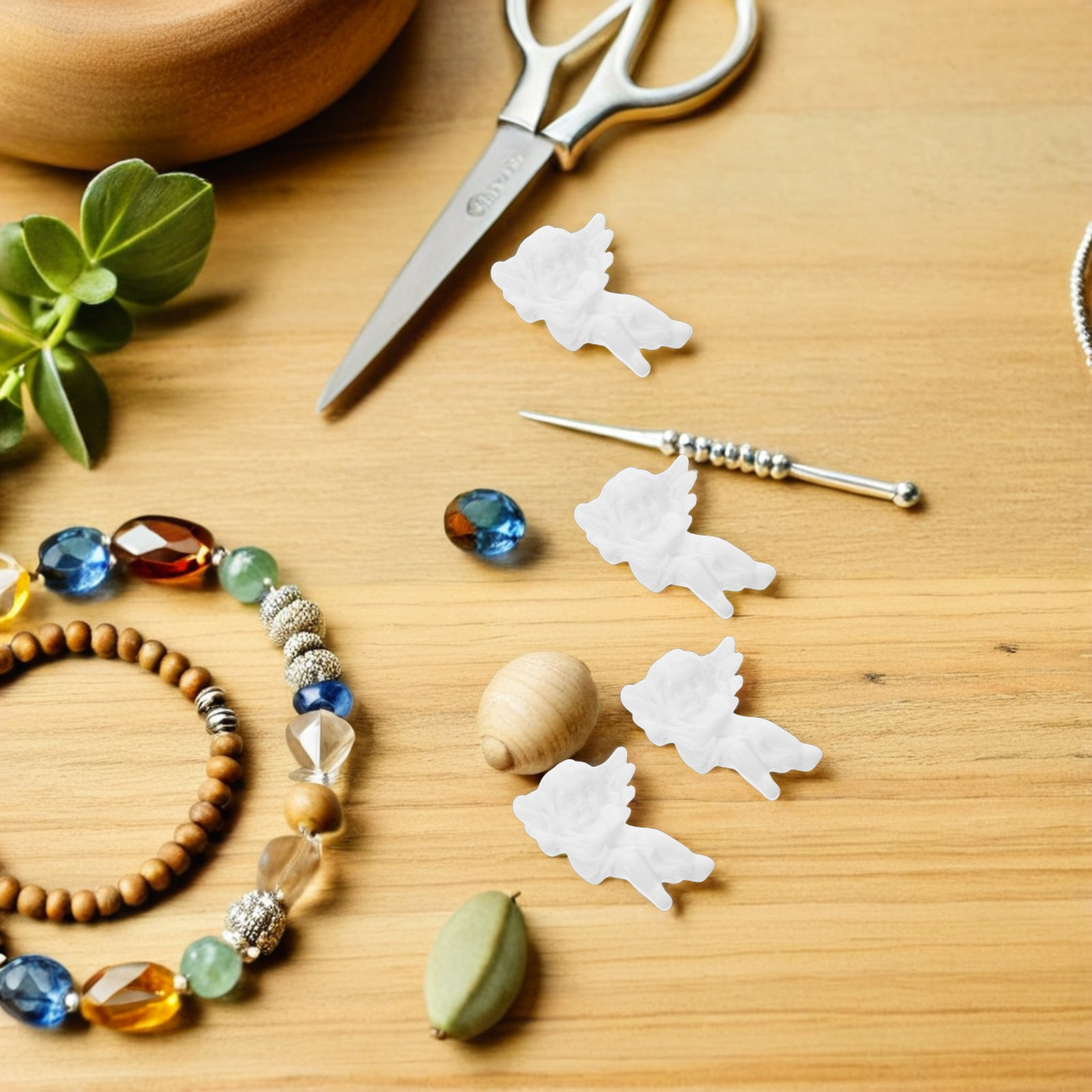 100Pcs Resin Angel Miniatures  - đánh giá và giá Christmas Craft Embellishment