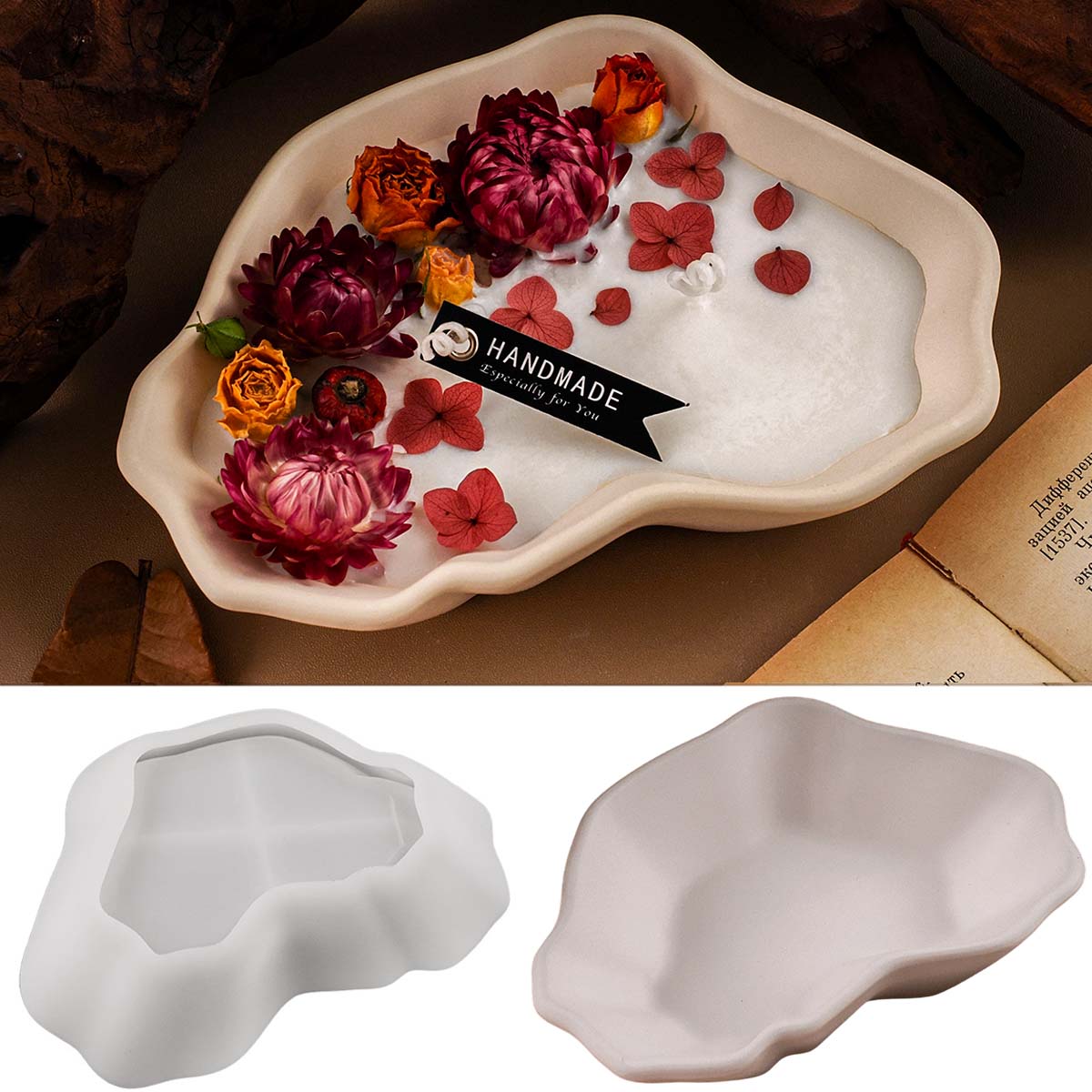 Irregular Candle Bowl Silicone - đánh giá và giá Craft Embellishment Storage