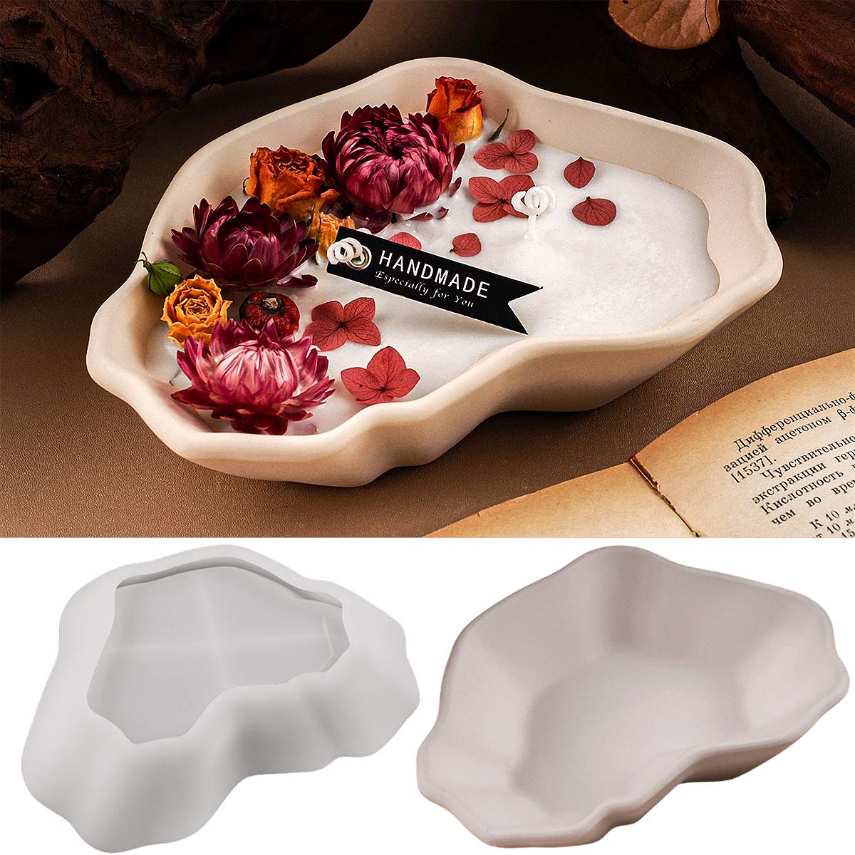 Irregular Candle Bowl Silicone - đánh giá và giá Craft Embellishment Storage