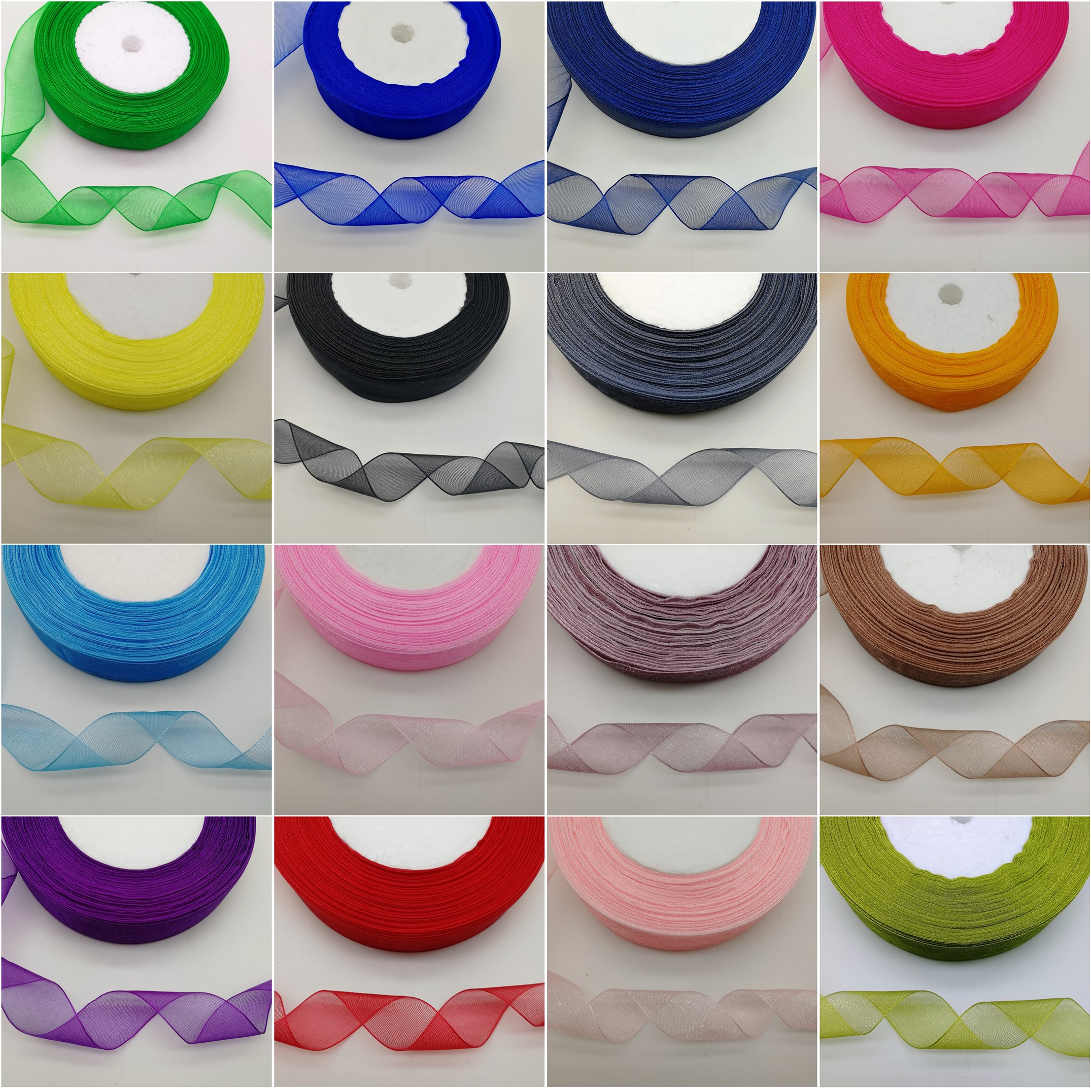 50 Yards 10/20/25mm Width Spoo - đánh giá và giá Organza Ribbon Spool