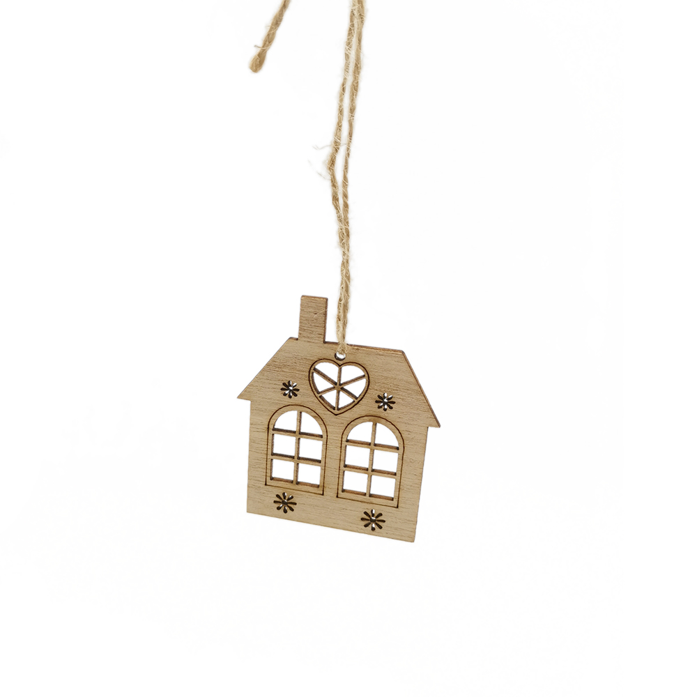 10pcs Wooden Hollow House Cuto - đánh giá và giá Christmas Craft Embellishment