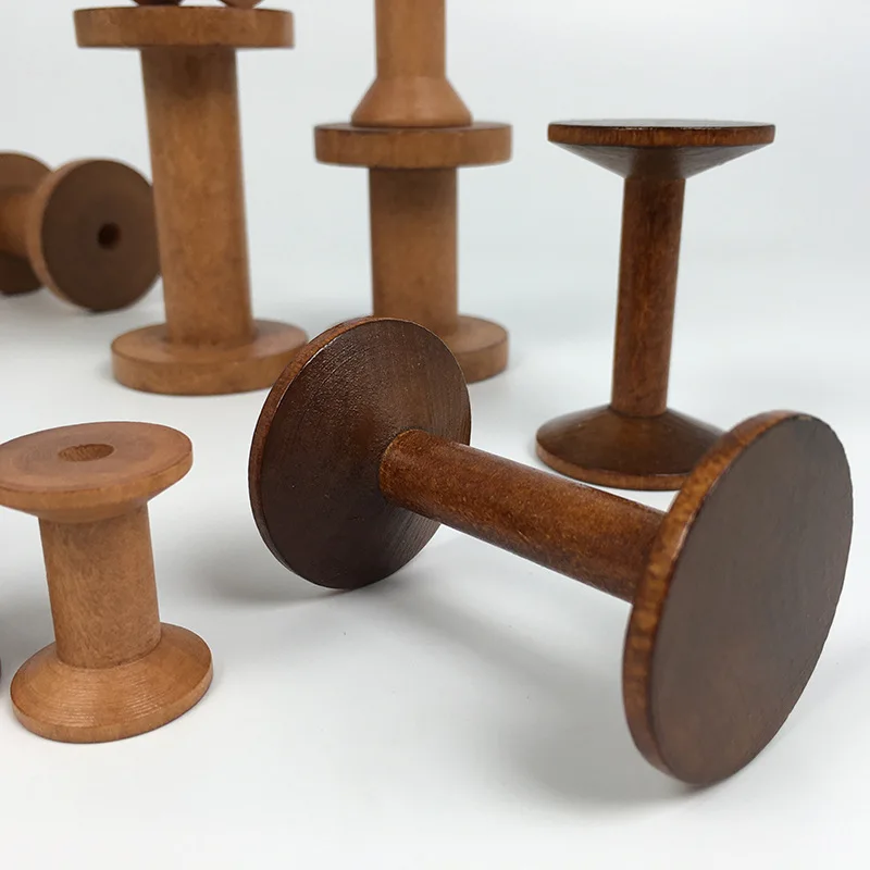 Vintage Wooden Spools DIY Reel - đánh giá và giá Organza Ribbon Spool