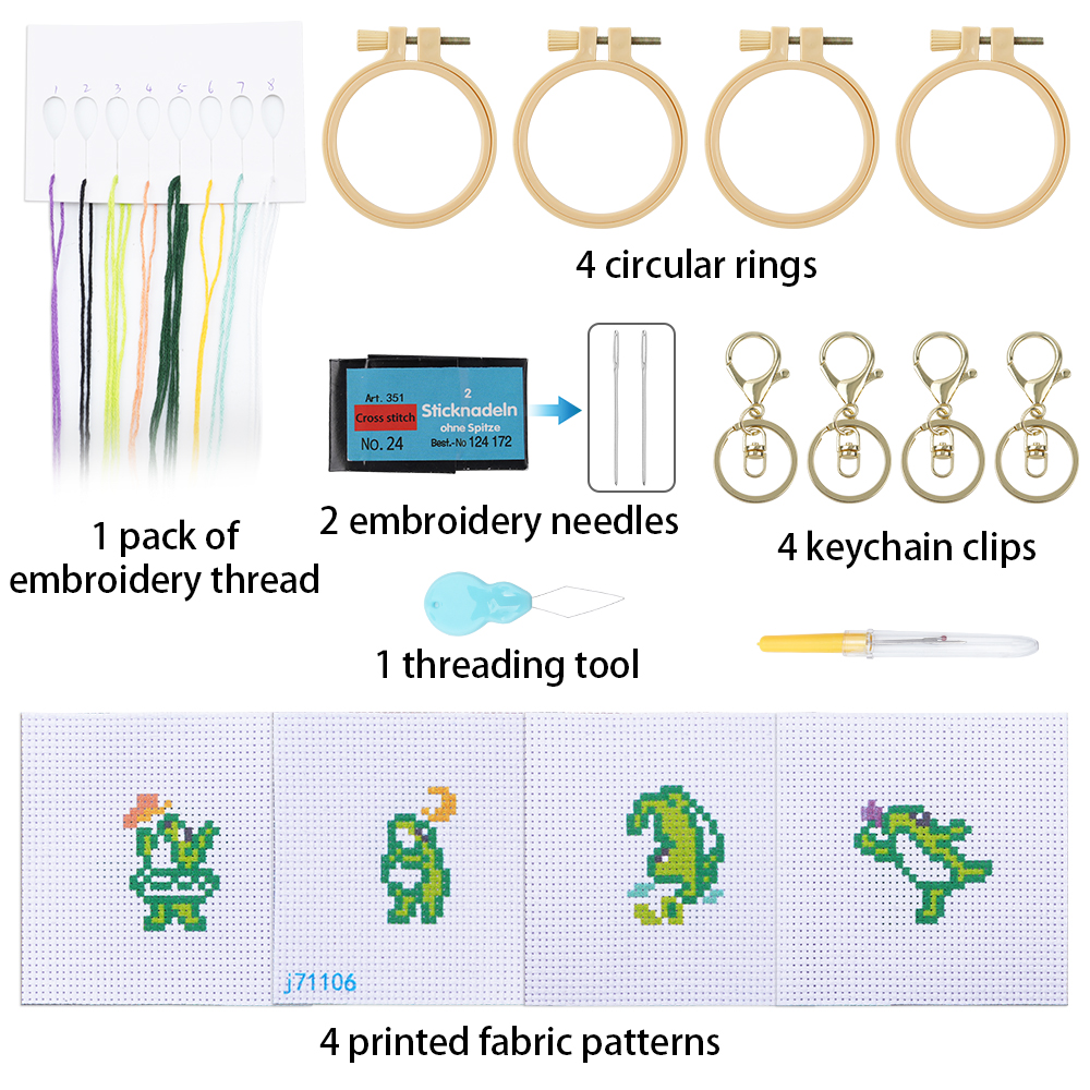 4pcs Embroidery Starter Kit DI - đánh giá và giá Embroidery Craft
