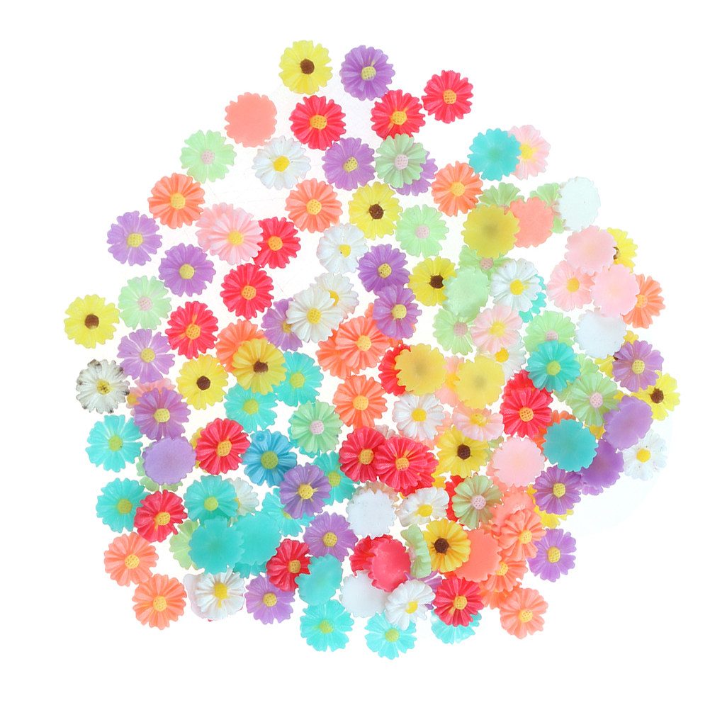 50Pcs 9Mm Small Daisy Resin Fl - đánh giá và giá Embellishment Crafts