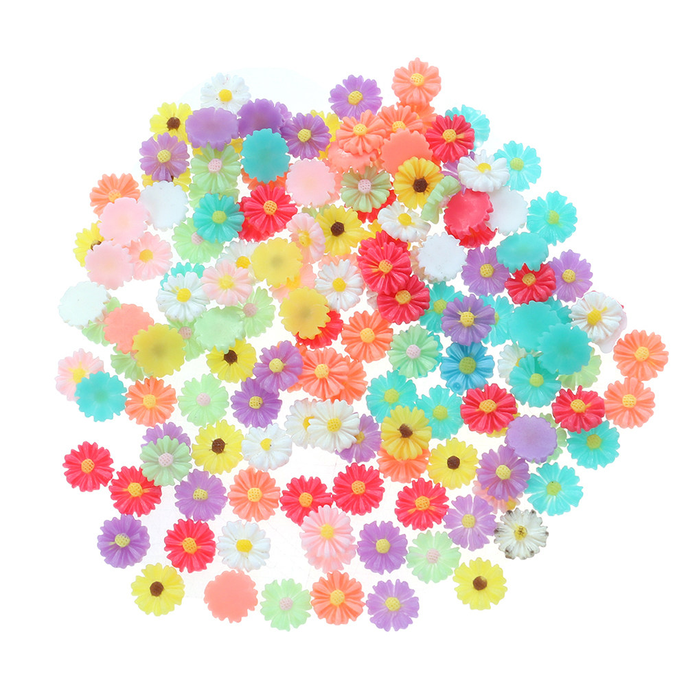 50Pcs 9Mm Small Daisy Resin Fl - đánh giá và giá Embellishment Crafts
