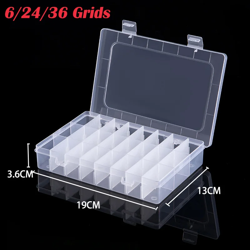 6/24/36 Grids Plastic Storage  - đánh giá và giá Craft Embellishment Storage