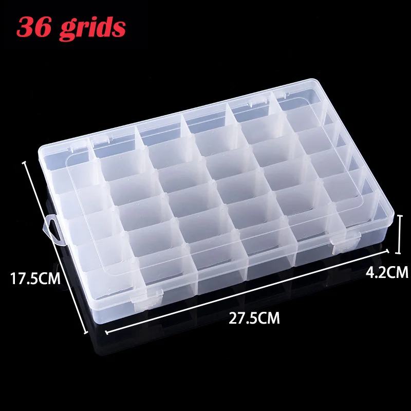 6/24/36 Grids Plastic Storage  - đánh giá và giá Craft Embellishment Storage