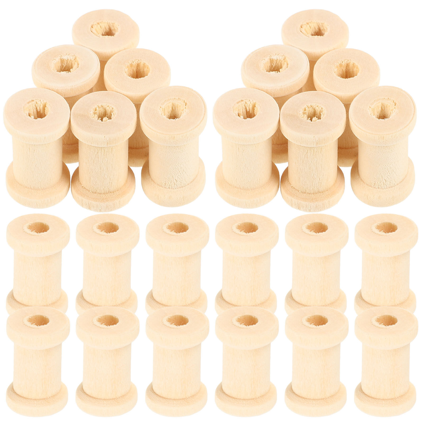 100Pcs Wooden Spools Yarn Hold - đánh giá và giá Embroidery Craft