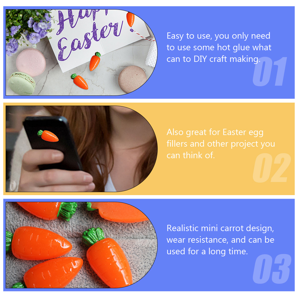  20 Pcs Simulated Carrot Acces - đánh giá và giá Embellishments For Scrapbooking