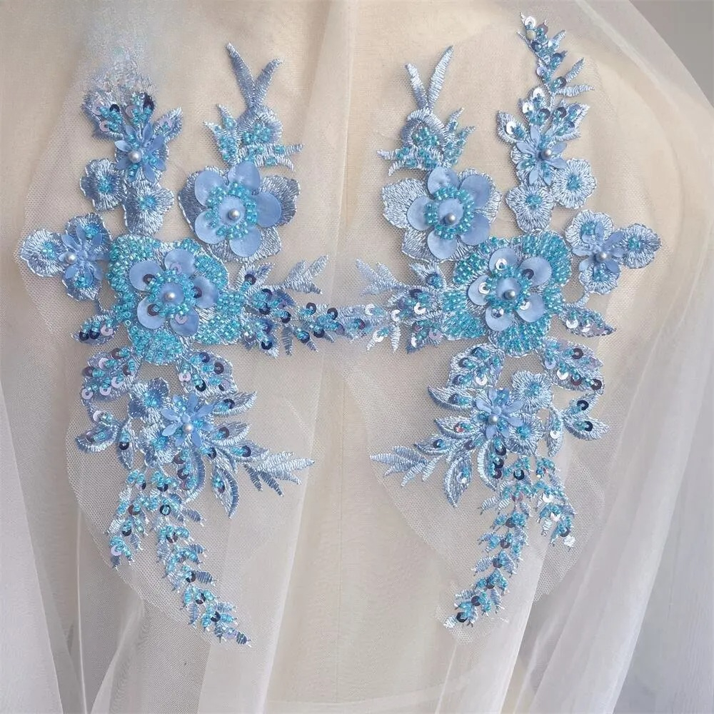 2PCS/1Pair New 12 Colors Sequi - đánh giá và giá Applique Patch Flower