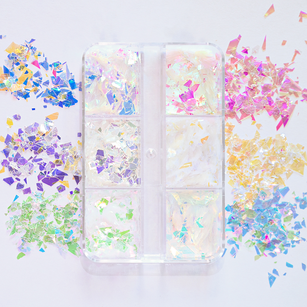 6Grids Shiny Iridescent Mermai - đánh giá và giá Glitter Vinyl Roll