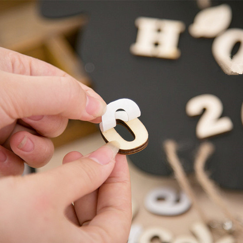 Self-sticking Wooden 0-9 Numbe - đánh giá và giá Embellishment Crafts