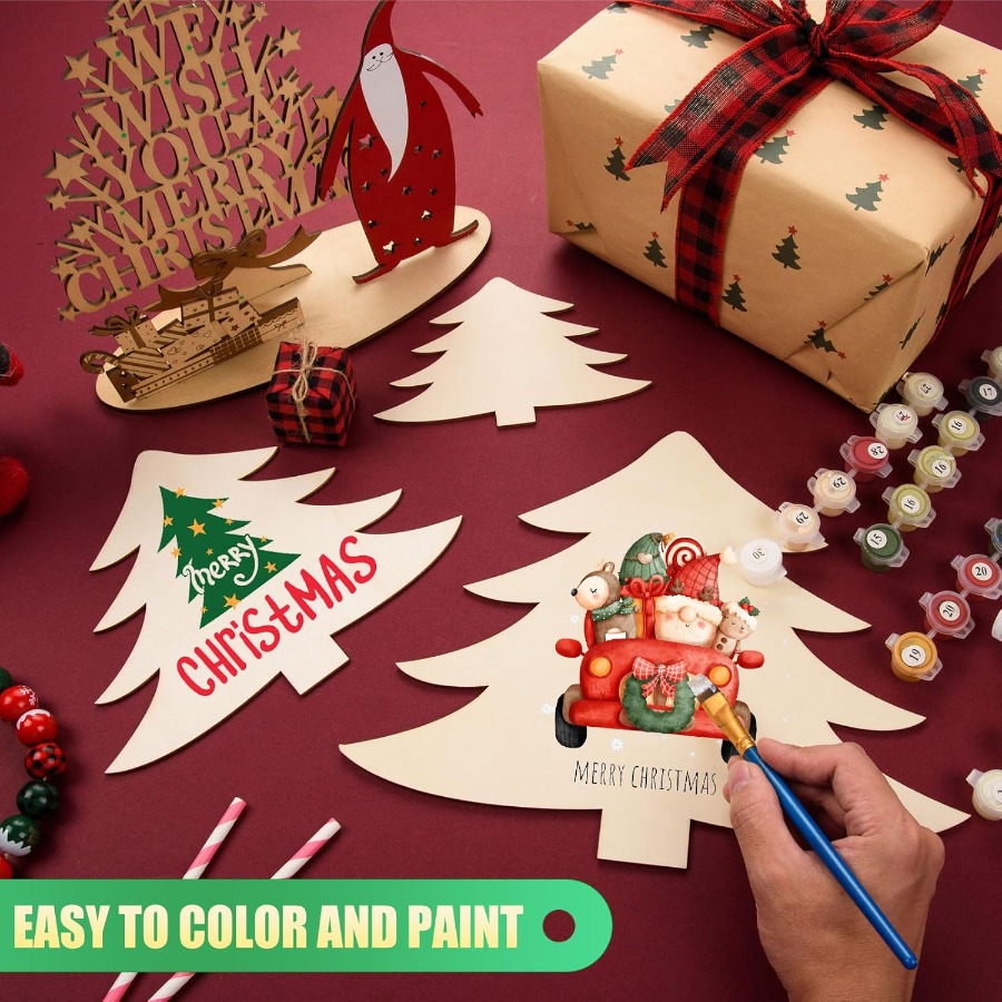 Wooden Ornaments Craft Predril - đánh giá và giá Christmas Craft Embellishment