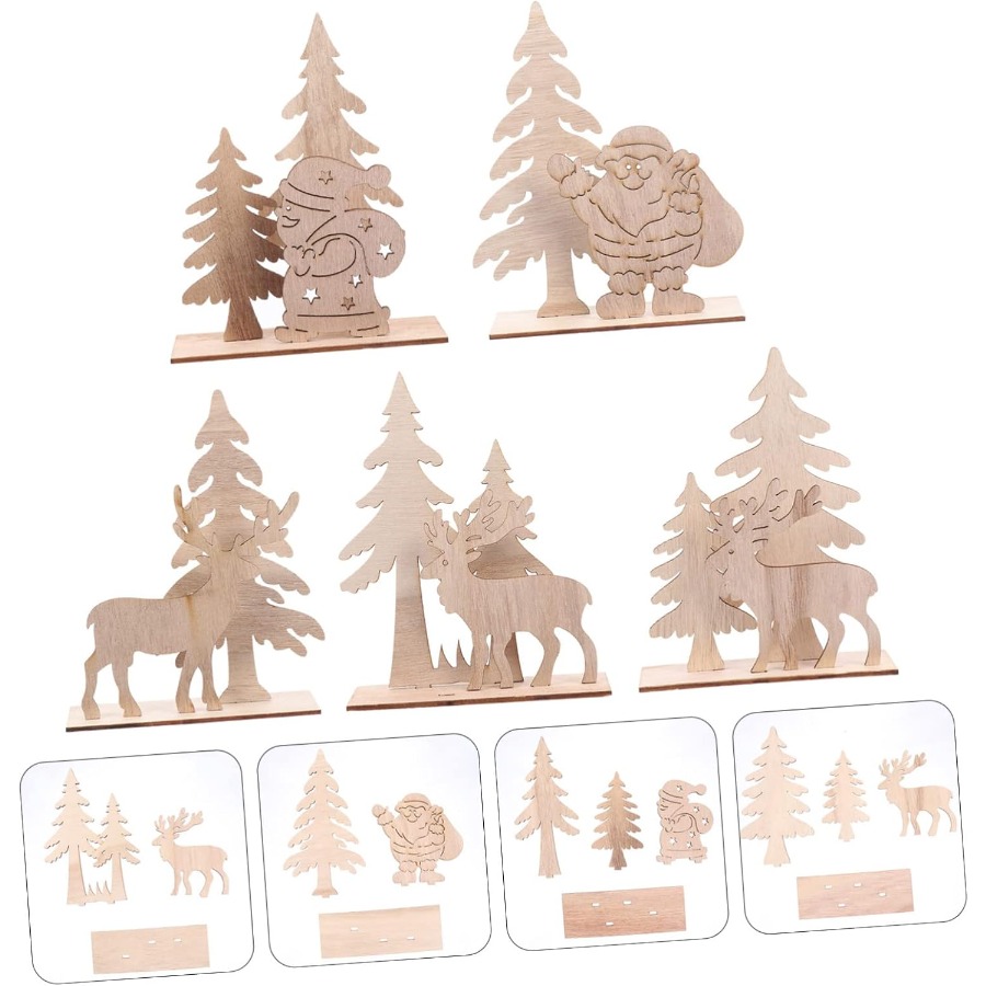 Wooden Ornaments Craft Predril - đánh giá và giá Christmas Craft Embellishment