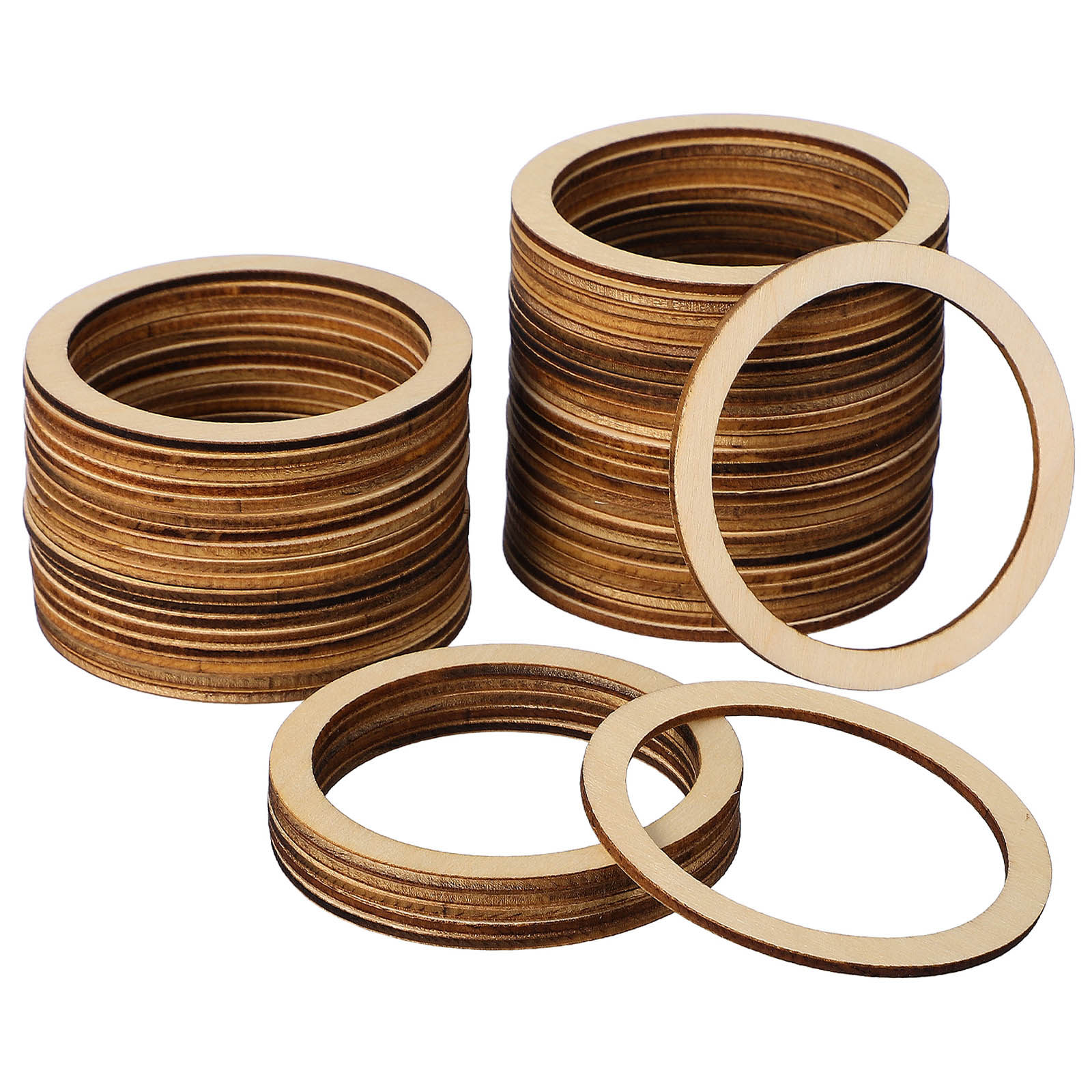 50Pcs Round Wooden Circle Embe - đánh giá và giá Christmas Craft Embellishment