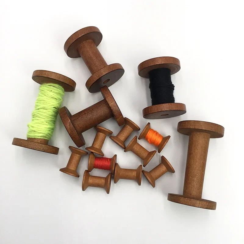 1Pc Brown Big Wood Empty Spool - đánh giá và giá Organza Ribbon Spool