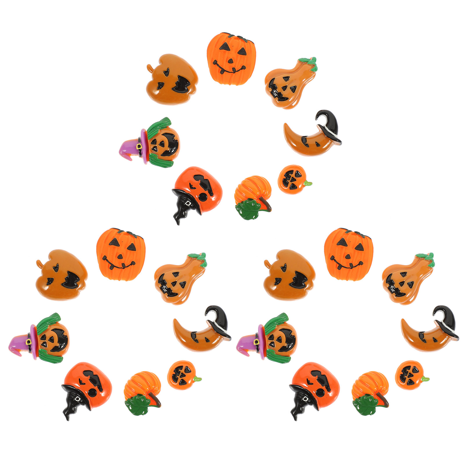 24Pcs Resin Halloween Pumpkin  - đánh giá và giá Embellishment Crafts