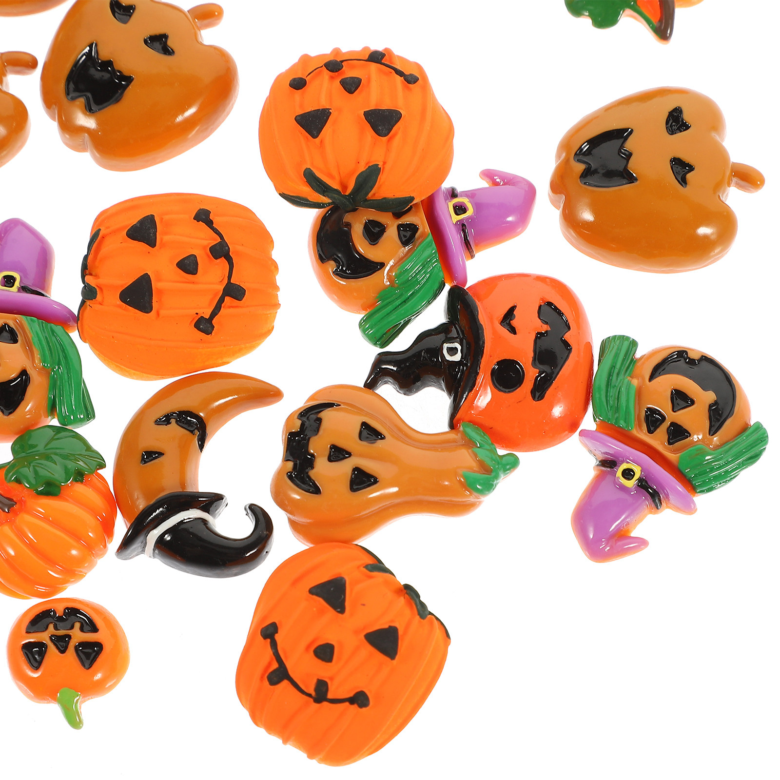 24Pcs Resin Halloween Pumpkin  - đánh giá và giá Embellishment Crafts