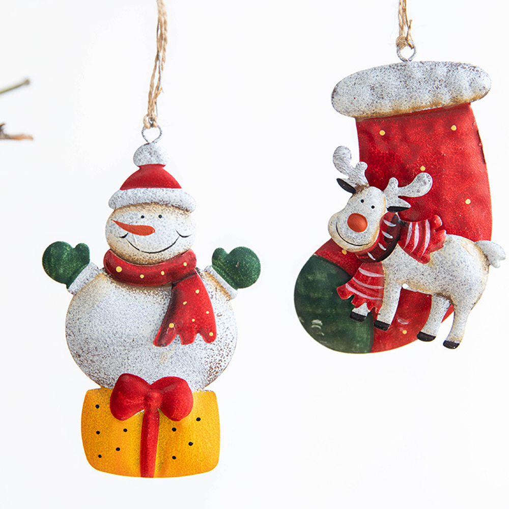 Metal Painted Home Decor Iron  - đánh giá và giá Christmas Craft Embellishment