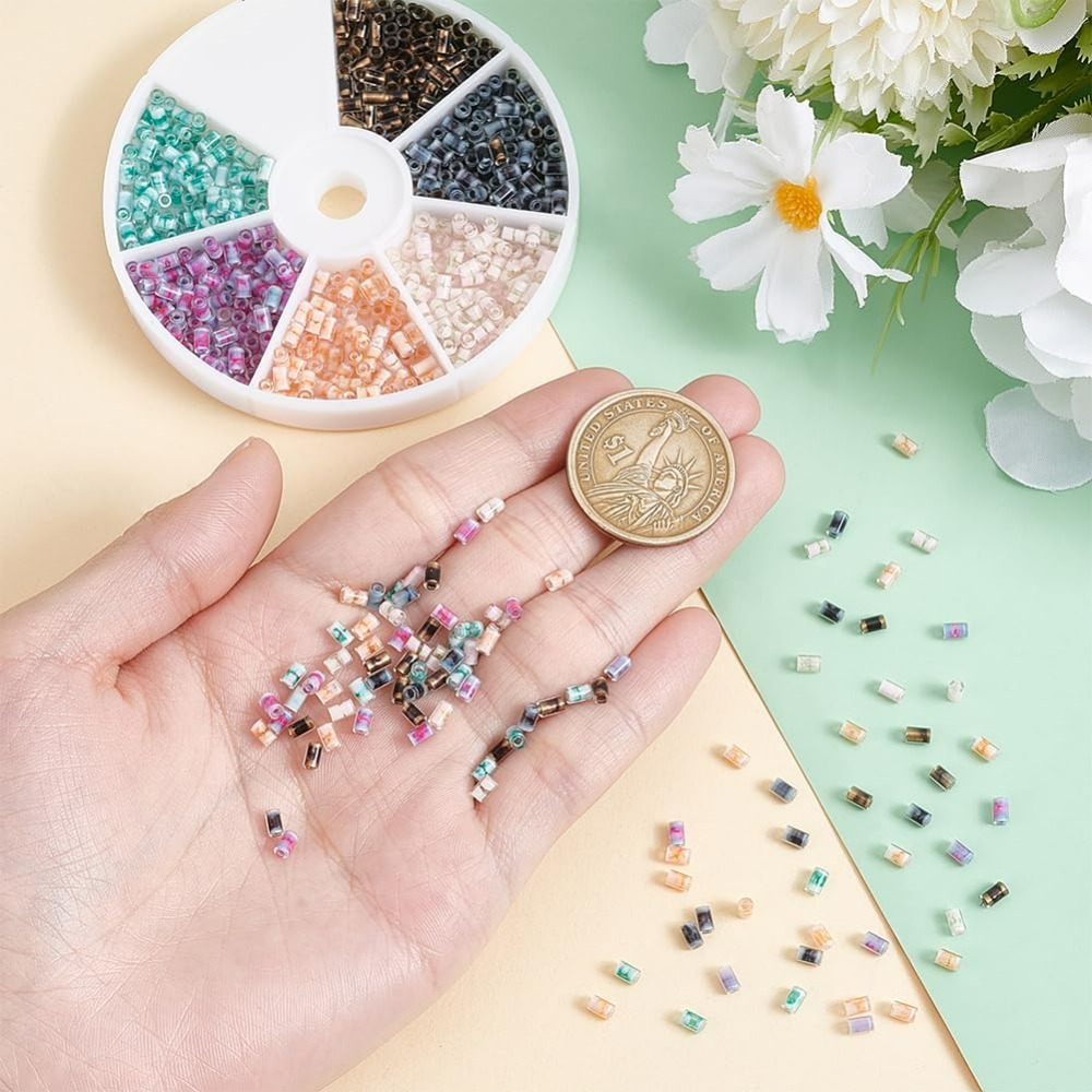 720pcs 6 Colors Tube Beads 24g - đánh giá và giá Embroidery Craft