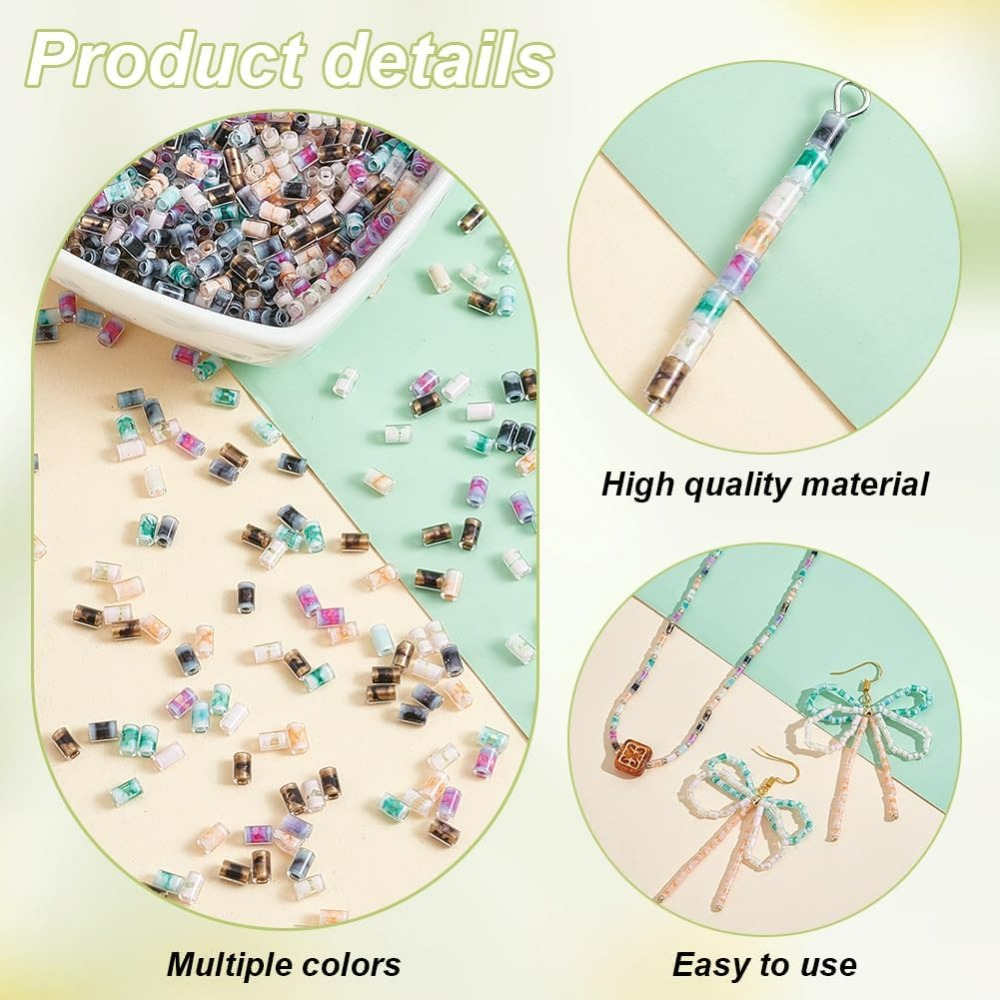 720pcs 6 Colors Tube Beads 24g - đánh giá và giá Embroidery Craft